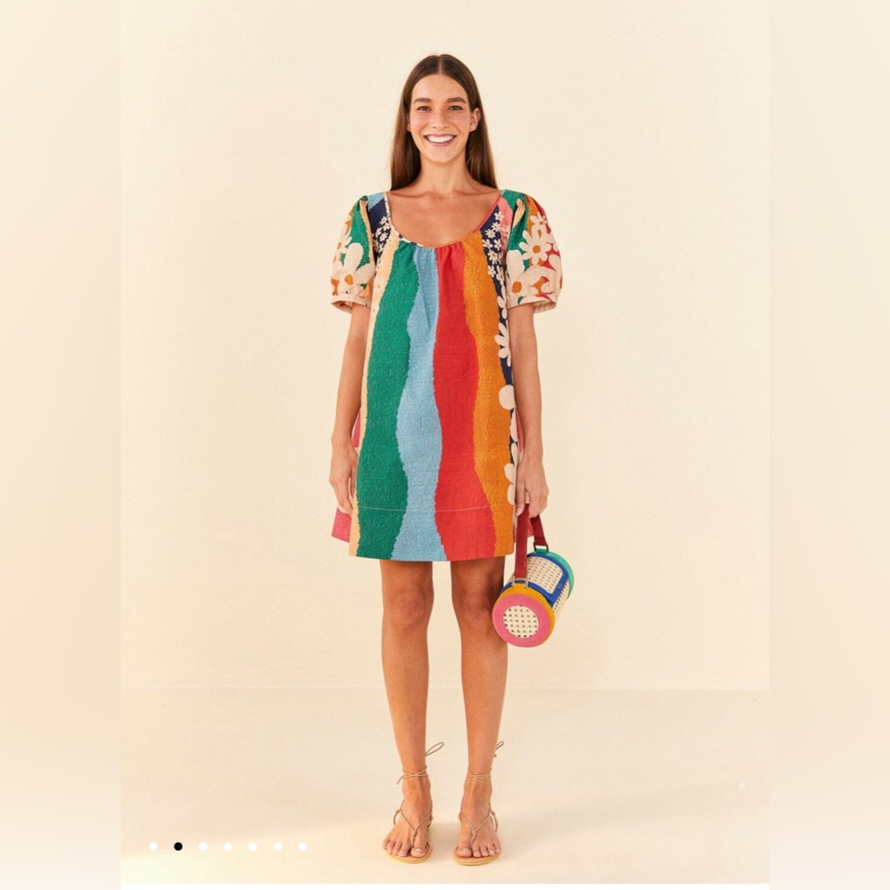 Farm Rio Super Fun Daisy Mini Dress